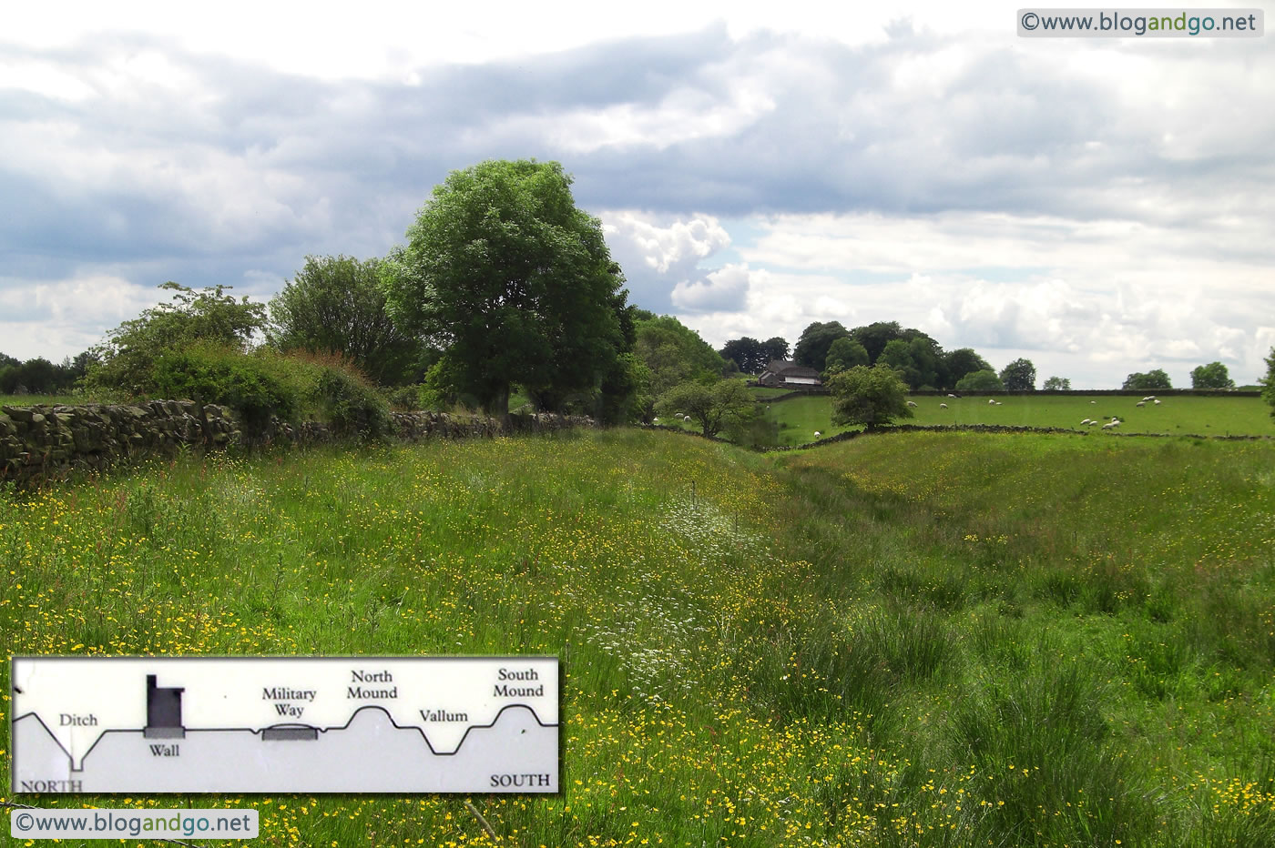Hadrian's Wall Path - Front Ditch Looking West